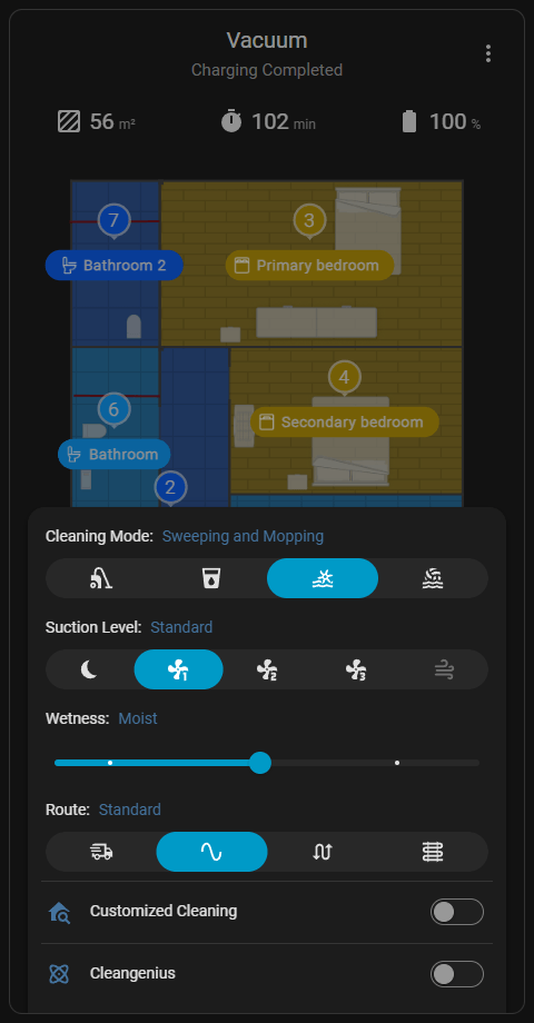 Cleaning Settings