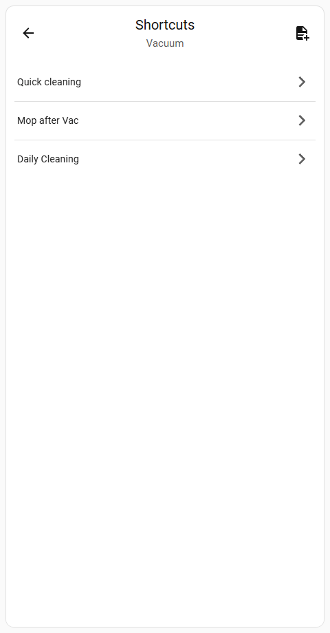 Shortcut List